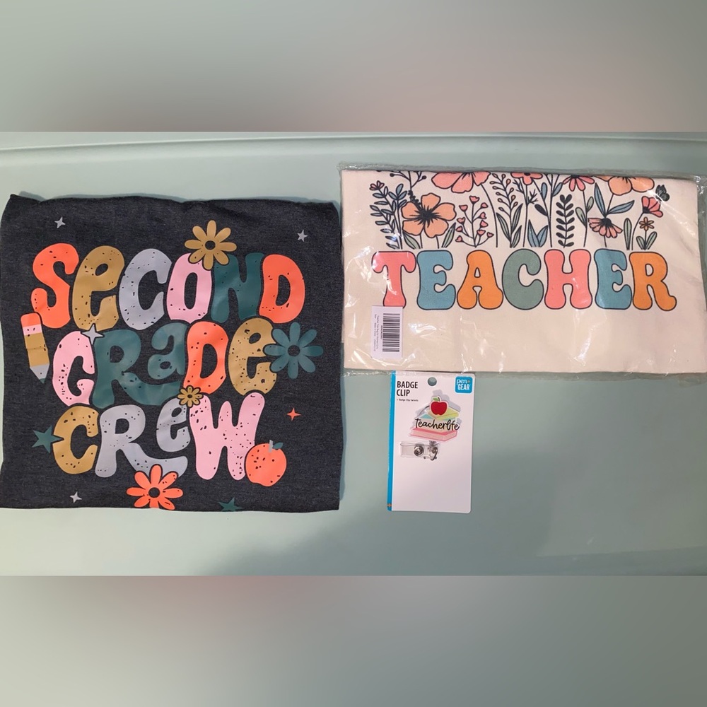 Second Grade Crew Teacher Shirt and Accessories!